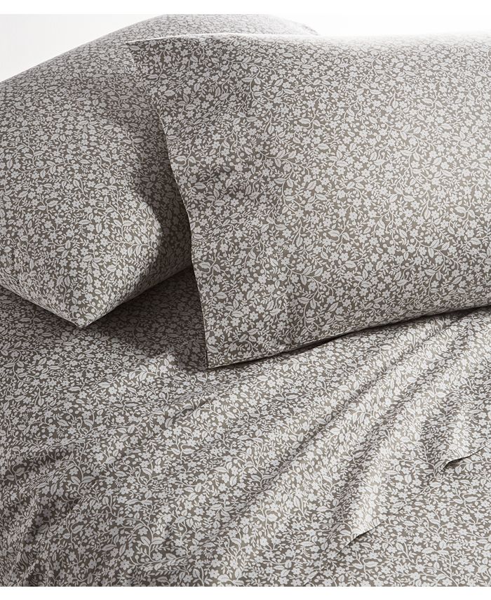 Charter Club Supima Cotton 550Thread Count 4Pc. FloralPrint King Sheet Set, Created for Macy