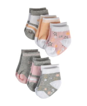 image of Baby Girls Socks, Pack of 6