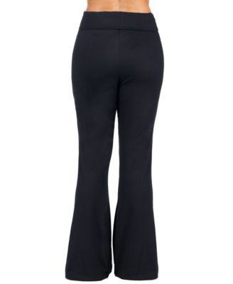 Black Bell Bottom Foldover Waist Sweatpants
