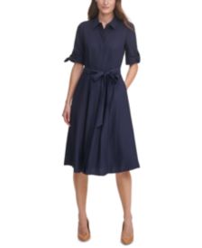 Solid Midi Shirtdress