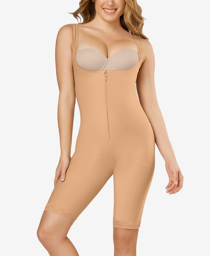 Leonisa Slimming Open Bust Faja Body Shaper With Thighs Slimmer - Macy's