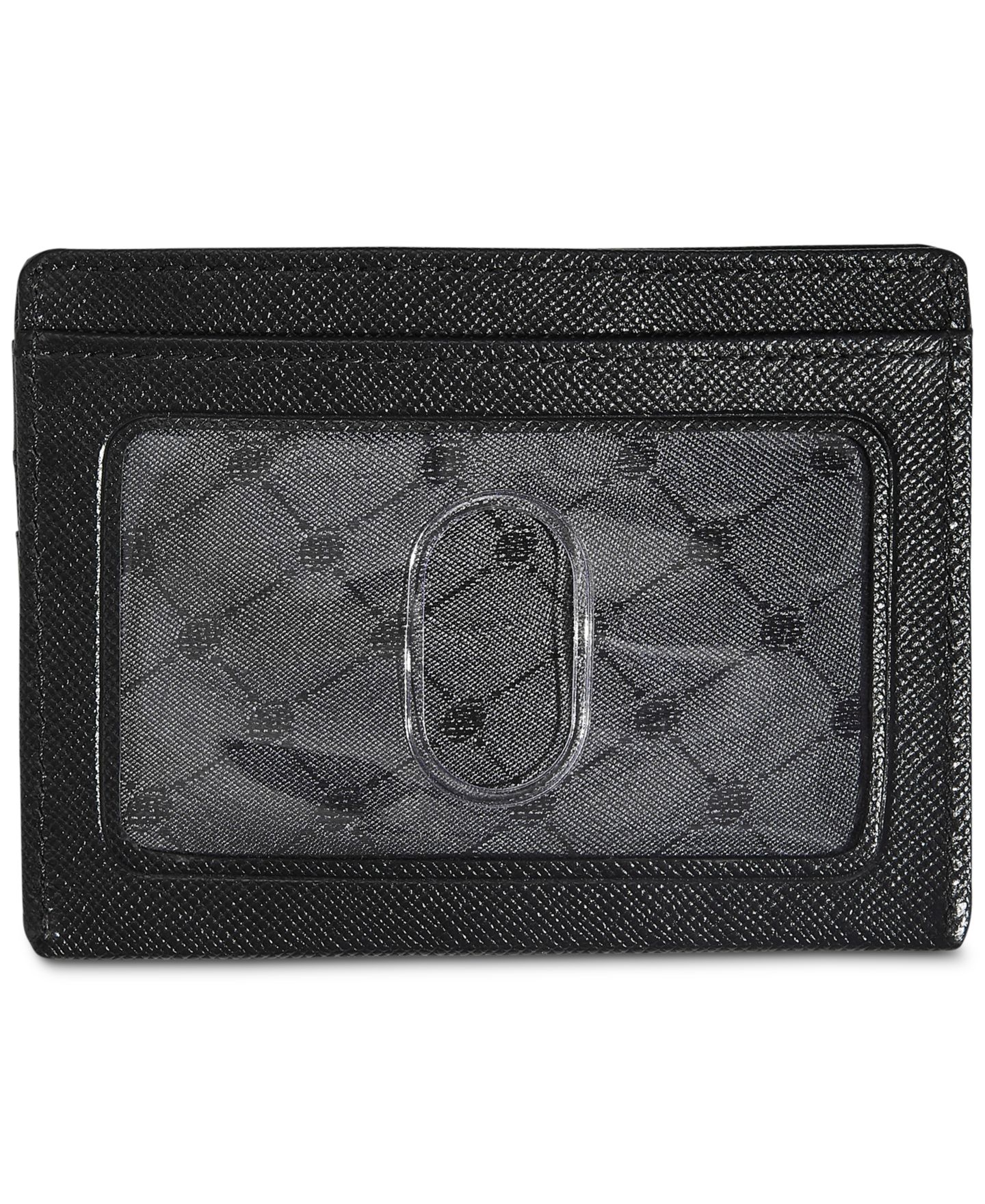 Мужской кошелёк Perry Ellis Portfolio Leather ID Card Case, цвет: Чёрный — фото 2