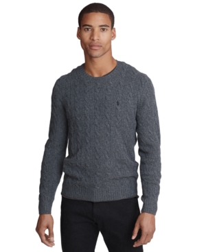 image of Polo Ralph Lauren Men-s Cable Wool-Cashmere Sweater