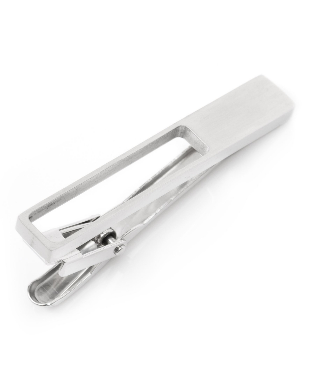 Men's Die Cut Metal Stainless Steel Tie Clip - Silver