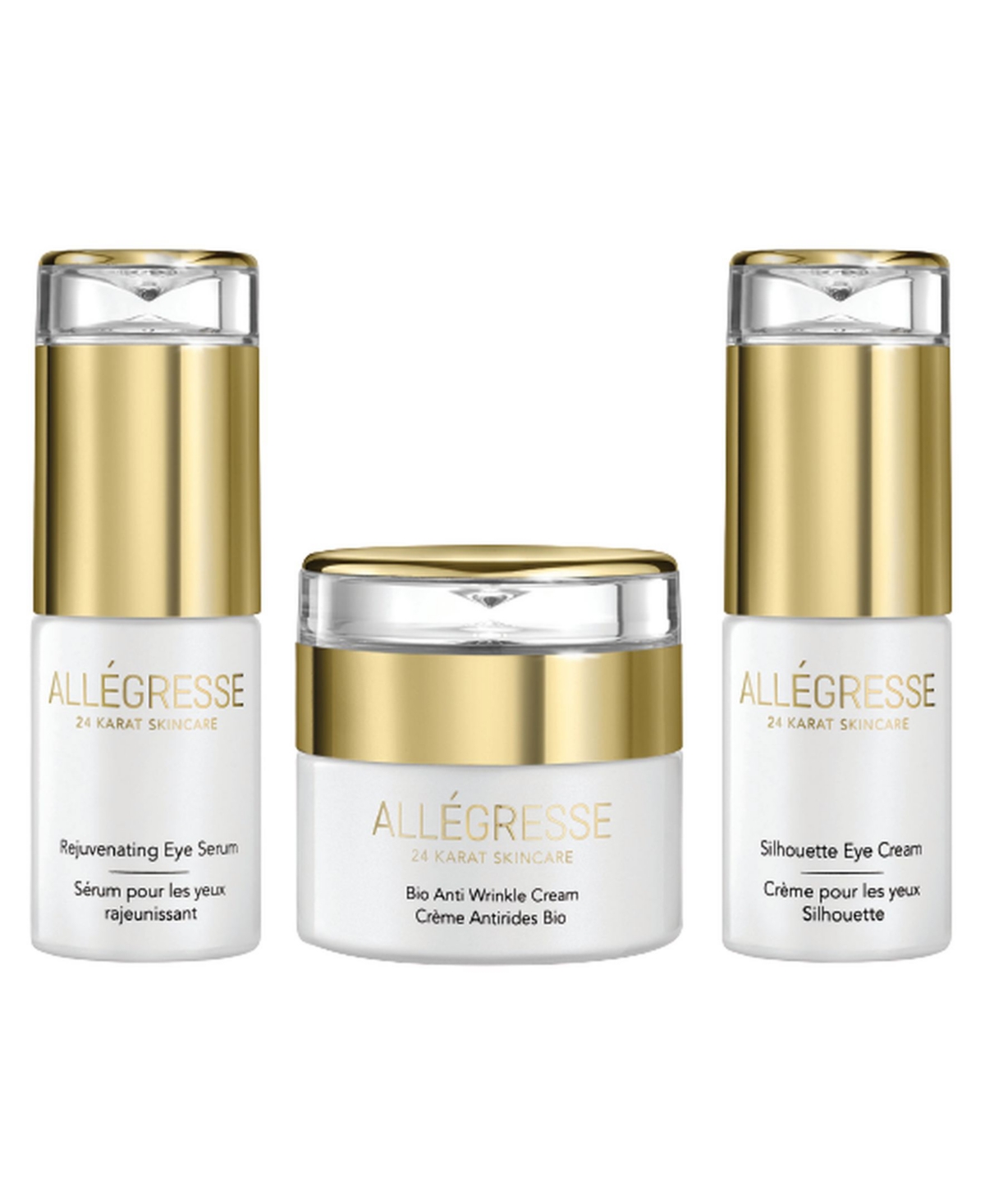 Allegresse 24K Skincare Eye and Anti Aging 3 Piece Set