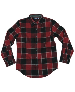 image of Big Boys Alberta Twill Plaid Woven Shirt