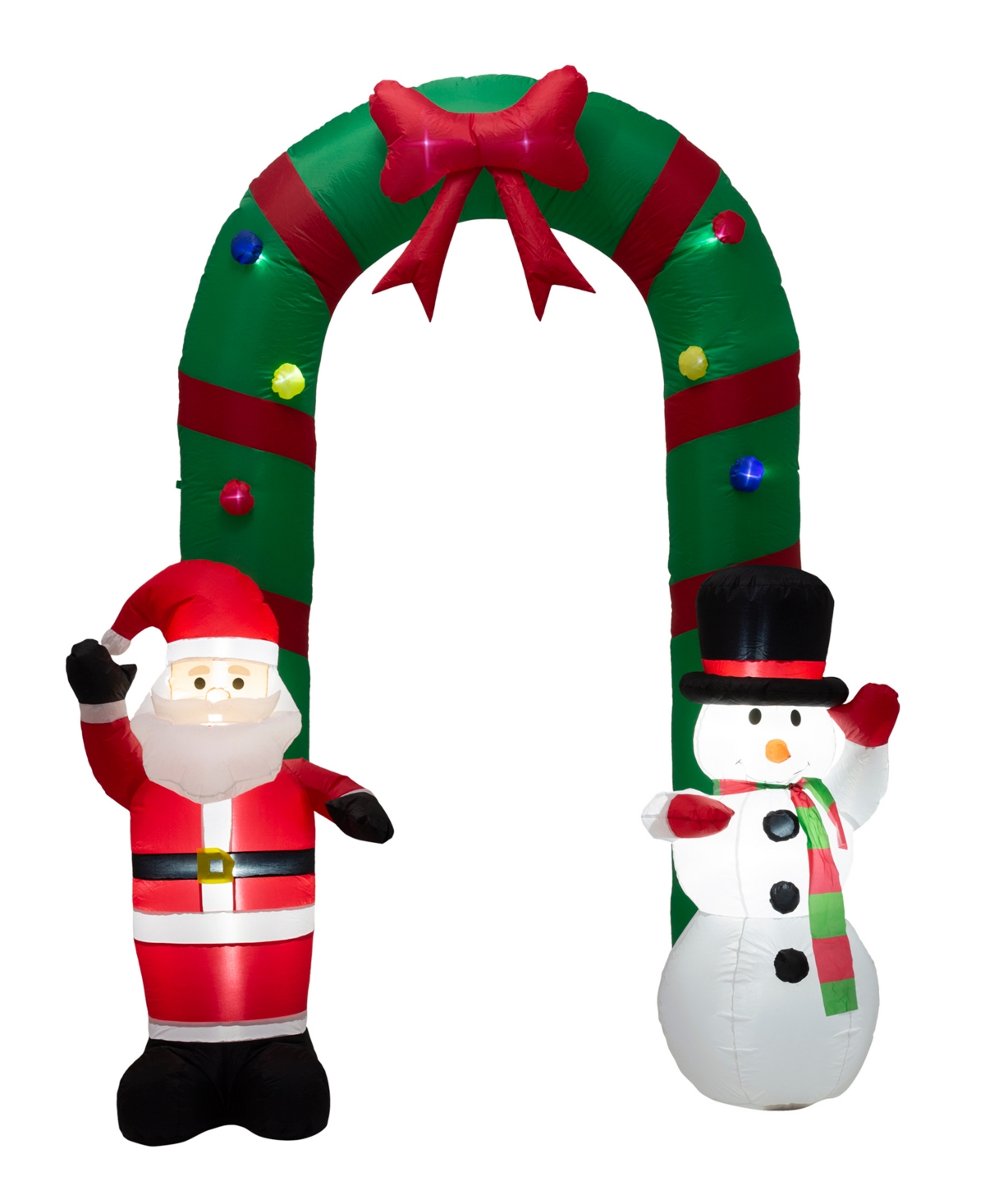Glitz home 8' Inflatable Santa Snowman Gate Arch - Multi