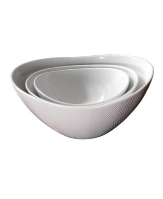 Euro Ceramica Highlands Nesting Serving Bowls, Set of 3 - Macy's