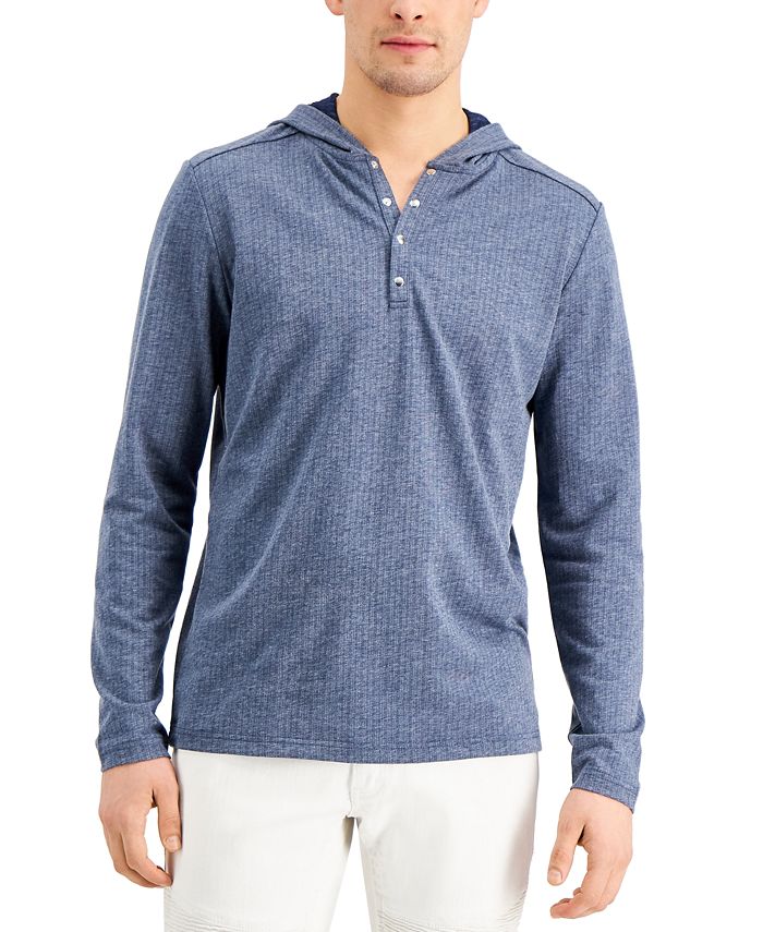 INC International Concepts Men's Jacquard Ribbed Hoodie, Created for