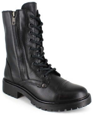 image of Women-s Rosaline Mid-Calf Laceup Leather Boots Women-s Shoes