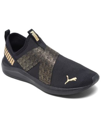 women's puma prowl slip on metallic sneakers