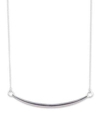 Ralph Lauren Sterling Silver Frontal Necklace - Macy's