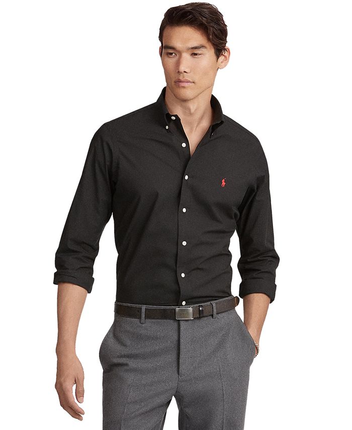 Polo Ralph Lauren Men's Classic Fit Stretch Poplin Shirt - Macy's