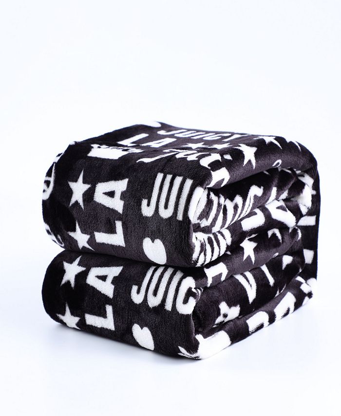 Juicy Couture Crown Script Plush Throw Blanket & Reviews - Blankets ...