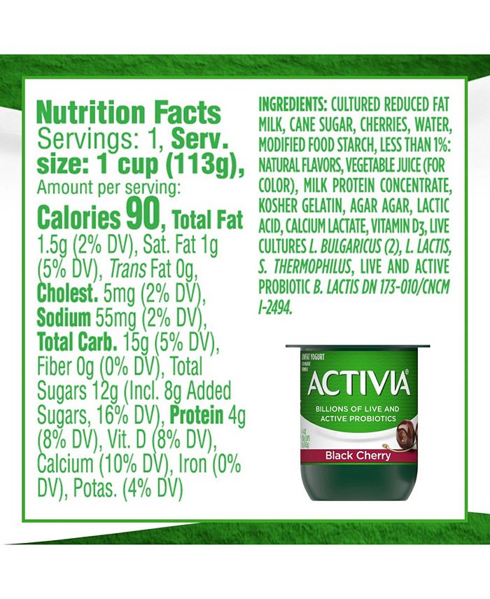 Activia Probiotic Lowfat Yogurt Variety Pack 4 Oz 24 Count Macys 5341