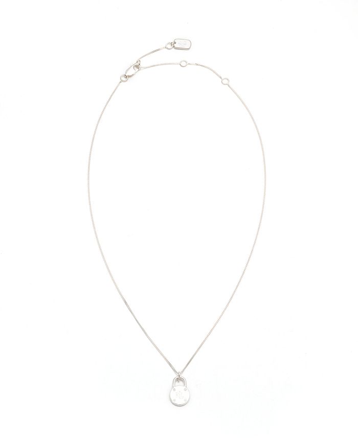 Lauren Ralph Lauren Sterling Silver and Diamond Padlock Pendant