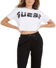 Cotton Logo-Graphic Cropped T-Shirt