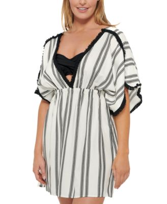 Dotti - Newport Stripes Petal Sleeve Cover-Up Dress
