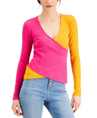 INC International Concepts Ribbed Colorblocked Top, Created for Macy's ...