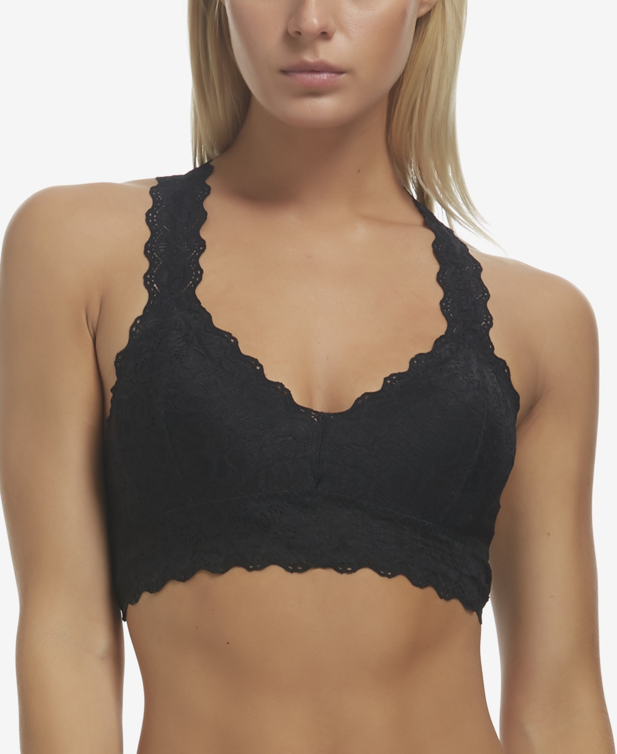 Women's Wire Free Lace Bralette - White