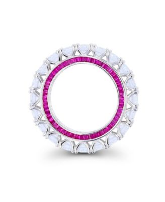 Cubic Zirconia Round and Baguette Eternity Ring