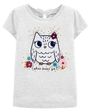 image of Carter-s Toddler Girls Owl Jersey Tee