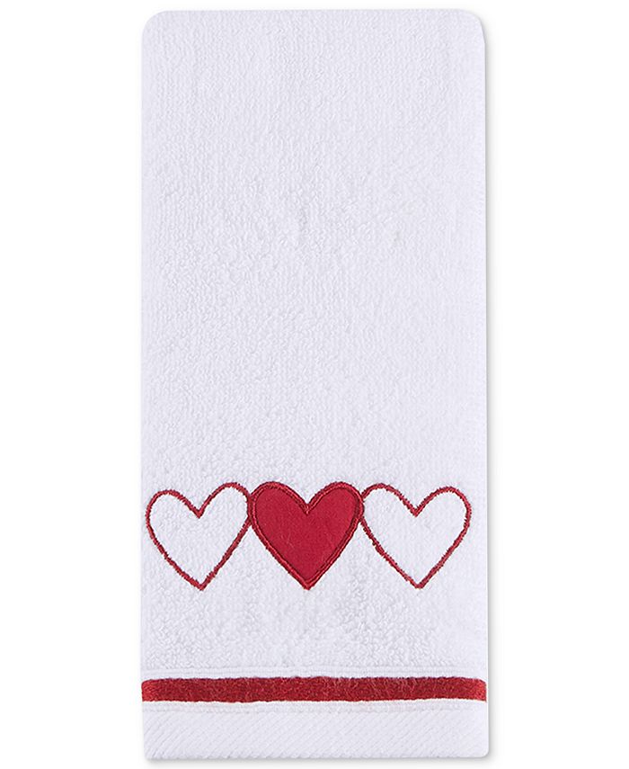 Martha Stewart Collection CLOSEOUT! Hearts 16" x 28" Hand Towel