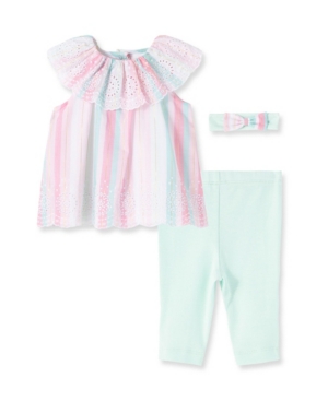 Baby Girl Multi Stripe Eyelet Set