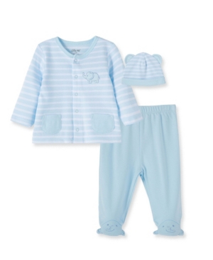 Baby Boys 100% Organic Cotton Elephant Cardigan Set
