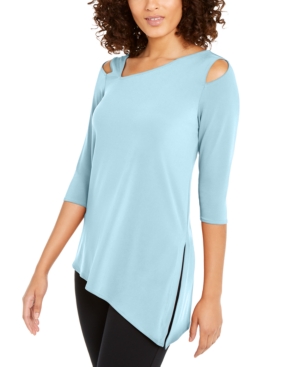 Alfani Tops COLD-SHOULDER ASYMMETRICAL TOP, CREATED FOR MACY'S