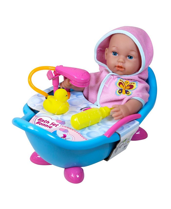 Redbox Lissi Dolls 12" Baby Doll Bath Set with Bathtub Macy's