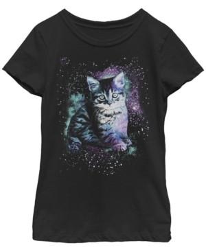 Lost Gods Big Girl's Night Kitty Short Sleeve T-Shirt