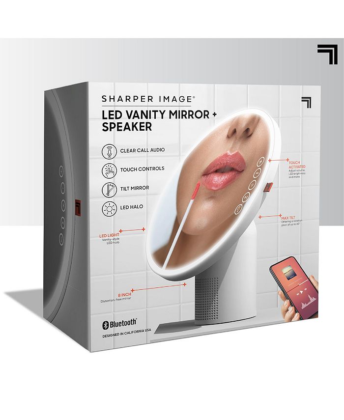 Sharper Image Vanity Mirror Round LED 8" with Bluetooth Speaker Macy's