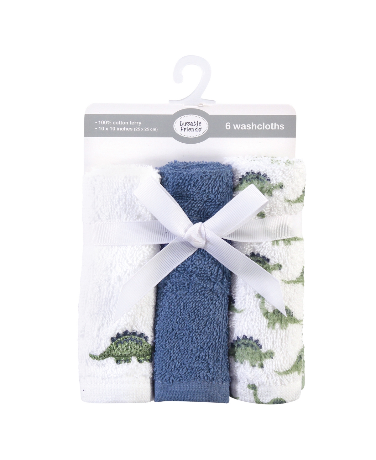 Luvable Friends Boys Set of Six Woven Washcloths