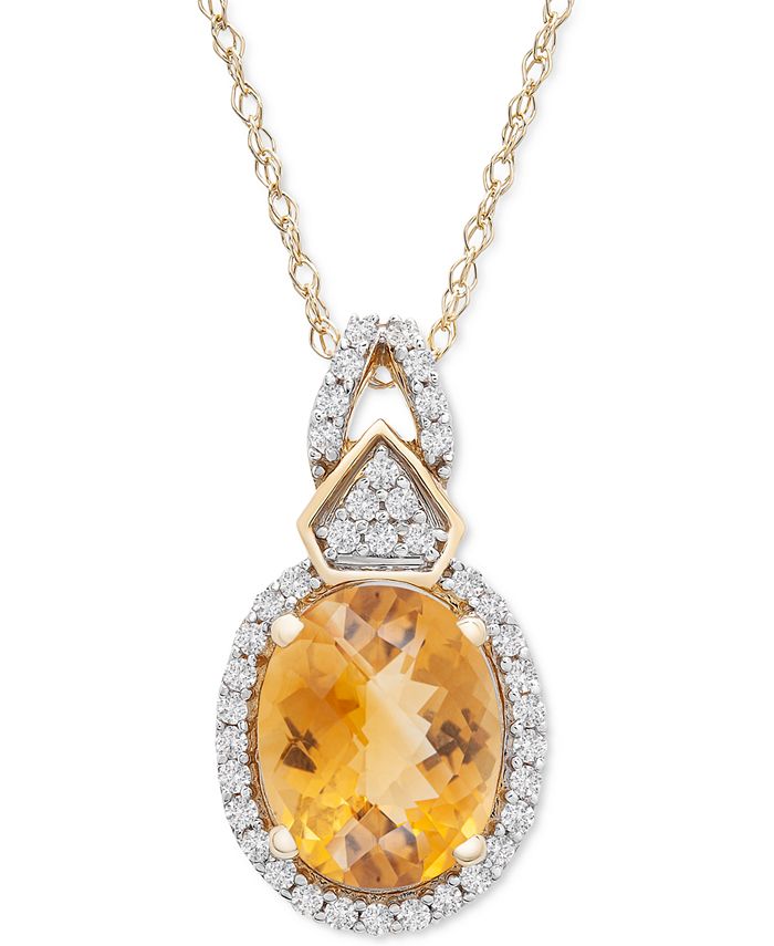 Macys citrine necklace clearance