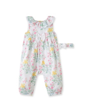 Little Me Baby Girls Scented Garden Coverall Set 2 Piece