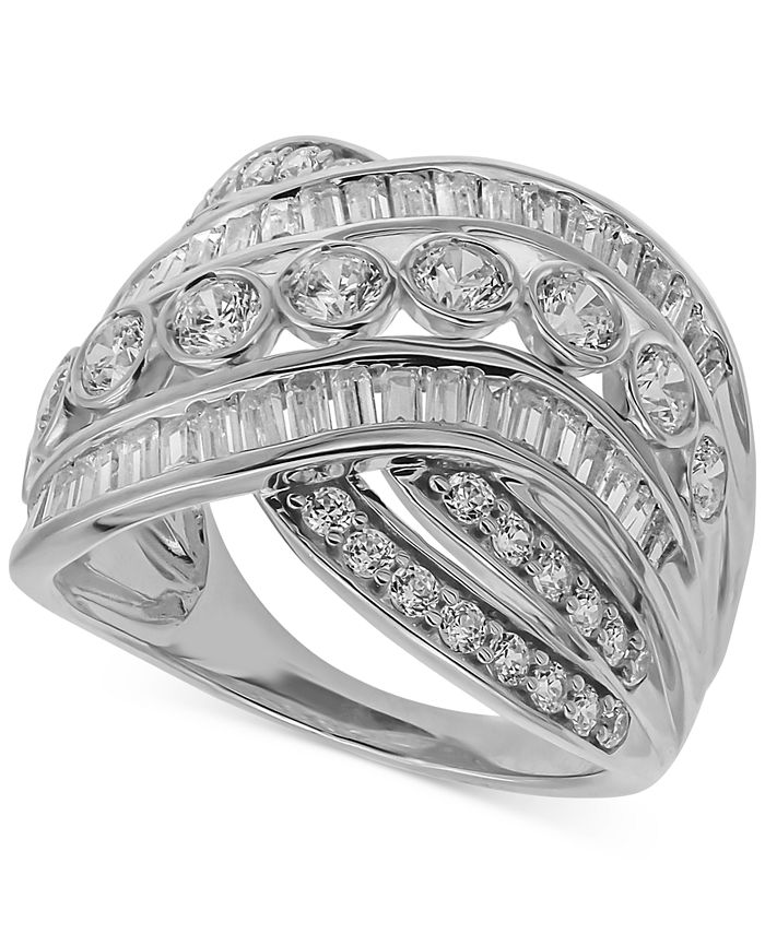 Macy's Diamond Crossover Statement Ring (2 ct. t.w.) In 14K Gold Or 14K