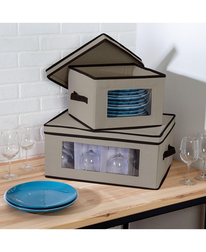 Honey Can Do 2Pack Dishware or Closet Window Storage Boxes Macy's
