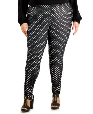 Polka dot leggings plus size hotsell