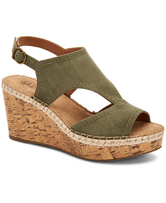 Style & Co Ferann Shielded Wedge Sandals, Created for Macy's - Macy's