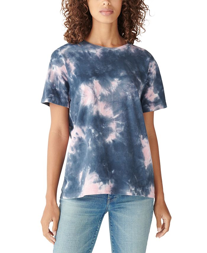 Lucky Brand Cotton Tie-Dyed Relaxed T-Shirt - Macy's