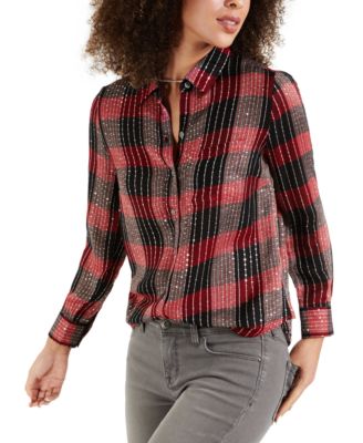 macys ladies red tops