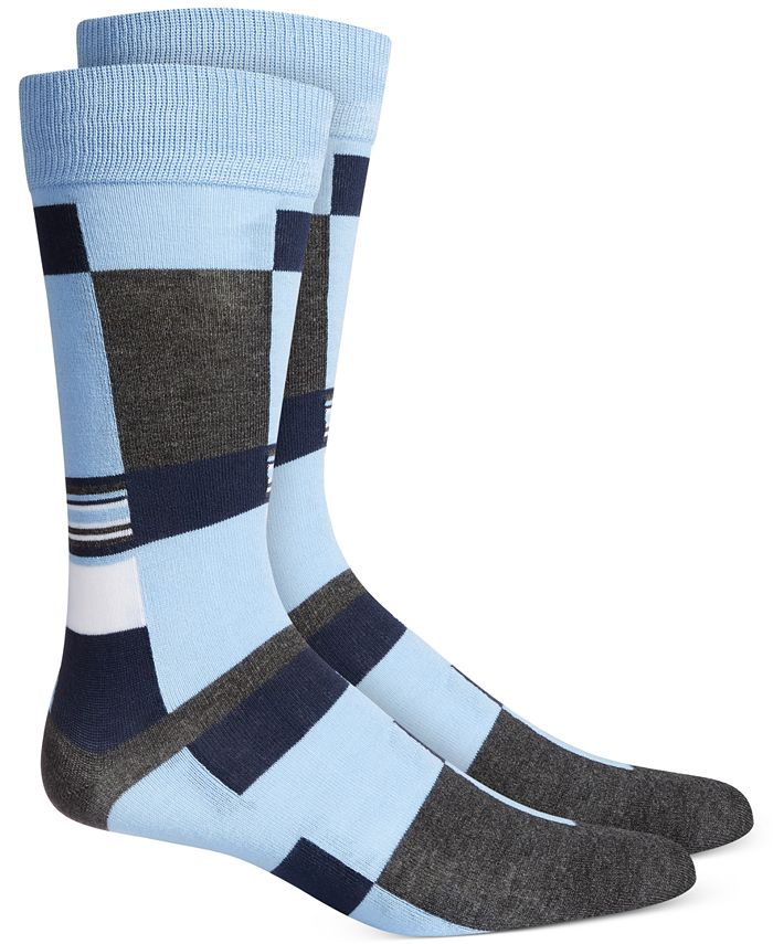 Alfani Men's Patchwork Dress Socks, Created for Macy's Macy's