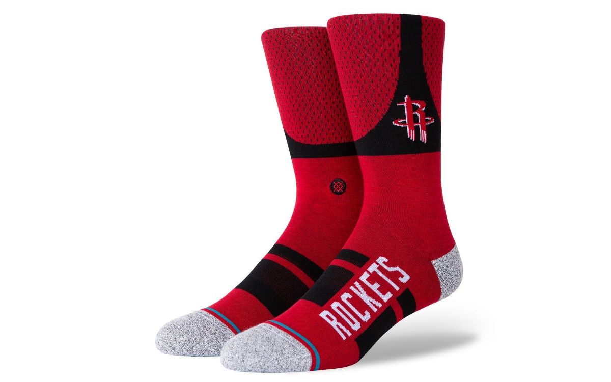 Men's Houston Rockets Shortcut 2 Crew Socks - Red/Black