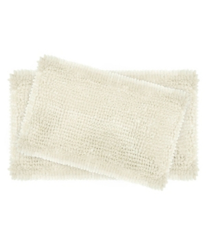 Laura Ashley Butter Chenille Bath Mat Set of 2 Bedding