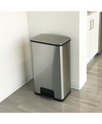 18 Gallon / 68 Liter AirStep Stainless Steel Kitchen Trash Can with Odor Filter