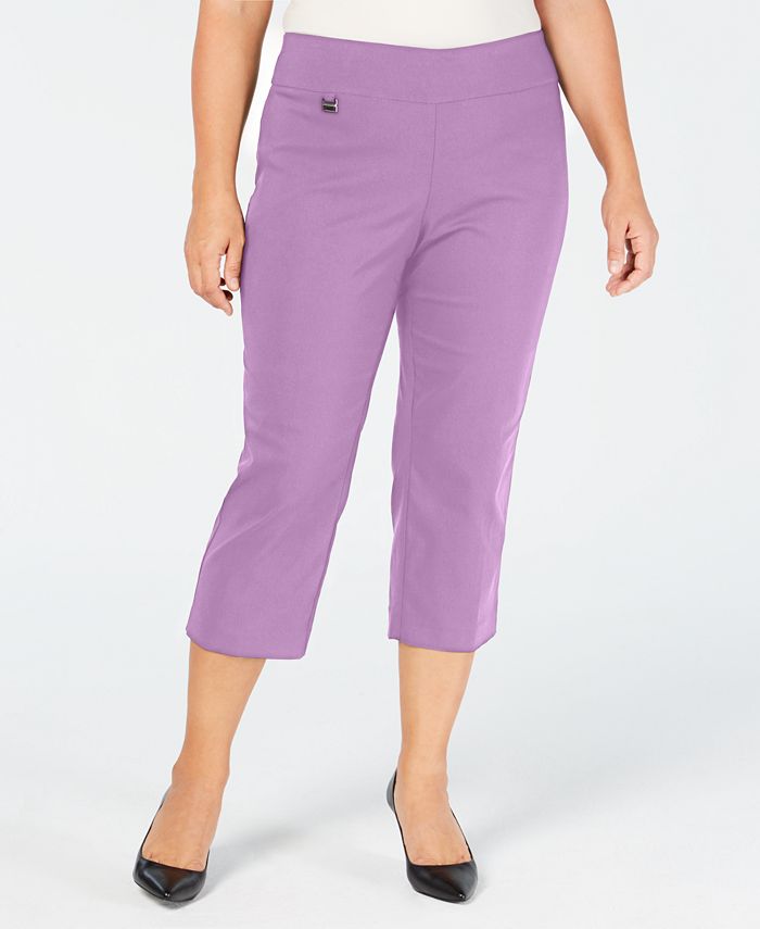 Alfani Plus Size Tummy-Control Capri Pants, Created for Macy's - ShopStyle