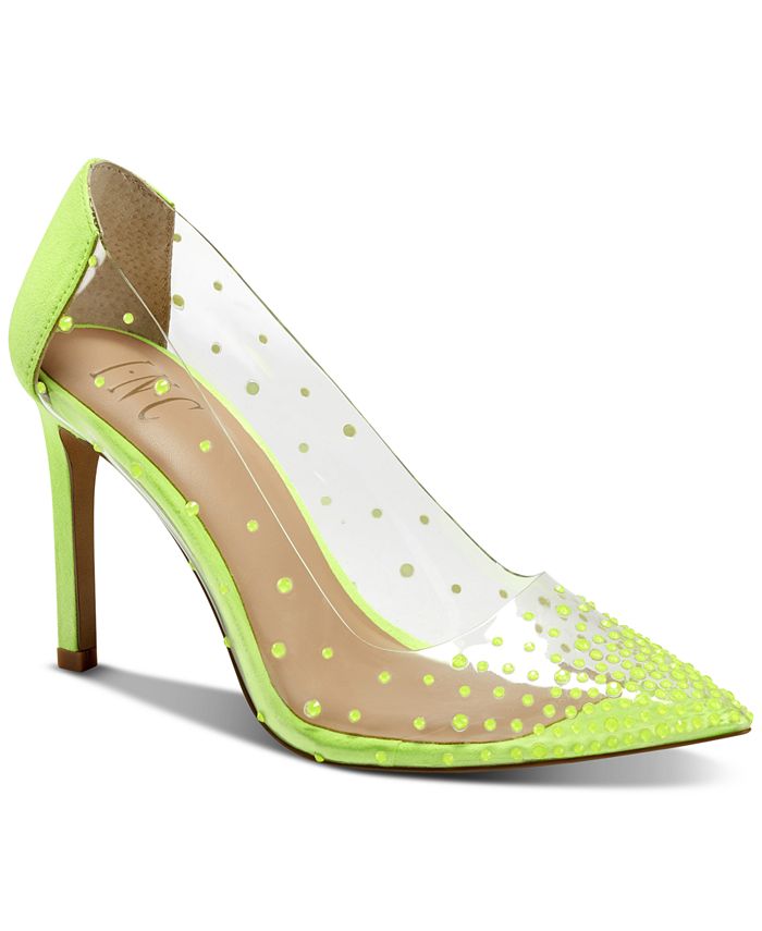 INC International Concepts Katey Clear Vinyl Pumps, Created for Macy's