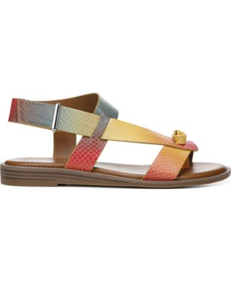 Glenni Hidden Adjustable Strap Leather Flat Sandals