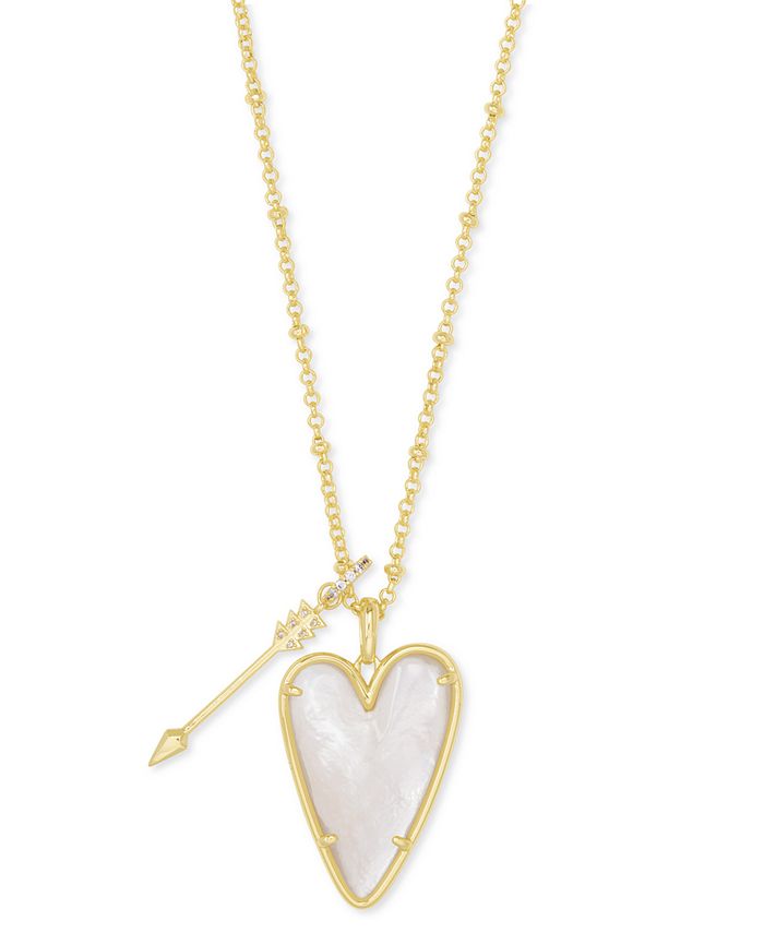 Kendra Scott 14k Gold-Plated Arrow & Stone Heart 32